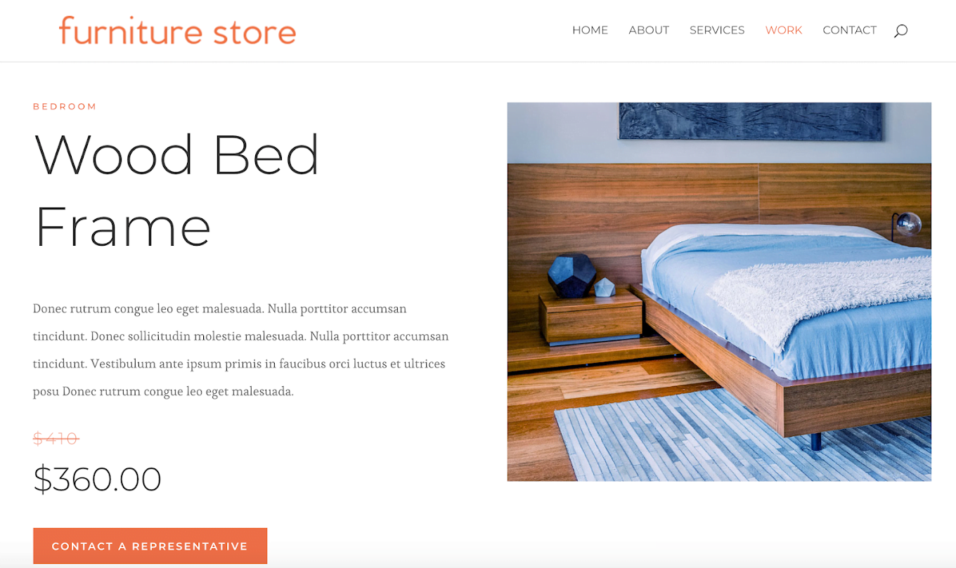 E-commerce Furniture Example